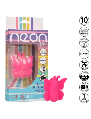 CALEXOTICS - NEON VIBES FLUTTER VIBE STIMOLATORE 10 VIBRAZIONI ROSA