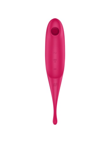 SATISFYER - STIMOLATORE E VIBRATORE TWIRLING PRO AIR PULSE ROSSO