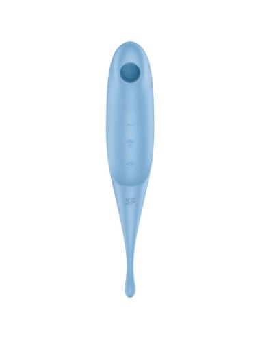 SATISFYER - STIMOLATORE E VIBRATORE TWIRLING PRO AIR PULSE BLU
