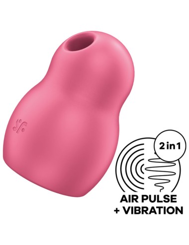SATISFYER - PRO TO GO 1 DOPPIO STIMOLATORE E VIBRATORE ROSSO