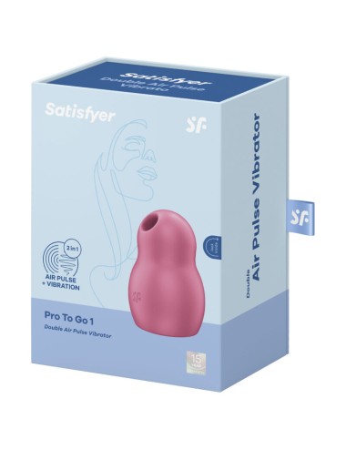 SATISFYER - PRO TO GO 1 DOPPIO STIMOLATORE E VIBRATORE ROSSO