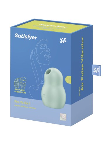 SATISFYER - PRO TO GO 1 DOPPIO STIMOLATORE E VIBRATORE VERDE