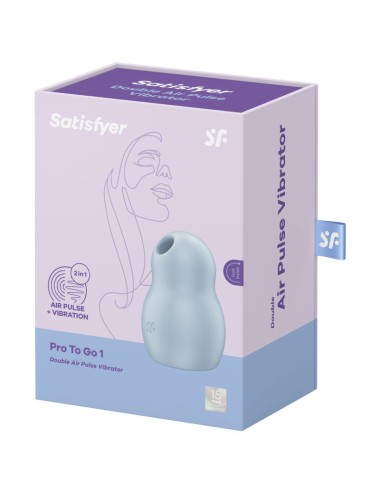 SATISFYER - PRO TO GO 1 DOPPIO STIMOLATORE E VIBRATORE BLU