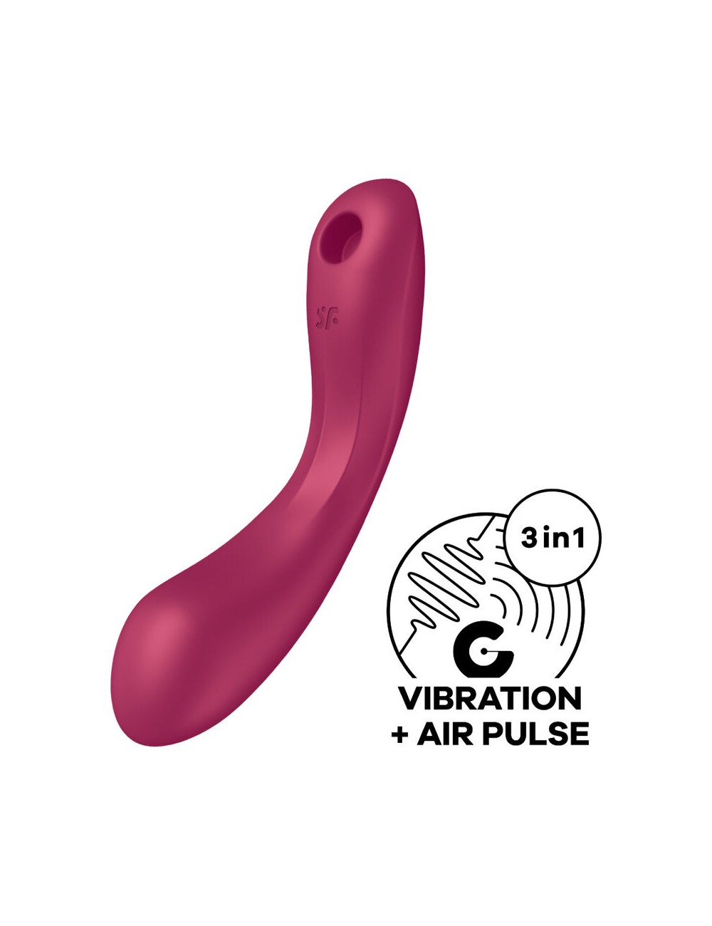 SATISFYER - CURVE TRINITY 1 AIR PULSE VIBRAZIONE ROSSO SATISFYER - CURVE TRINITY 1 AIR PULSE VIBRAZIONE ROSSO