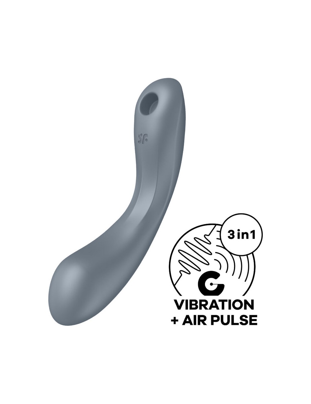 SATISFYER - CURVE TRINITY 1 AIR PULSE VIBRAZIONE GRIGIO SATISFYER - CURVE TRINITY 1 AIR PULSE VIBRAZIONE GRIGIO