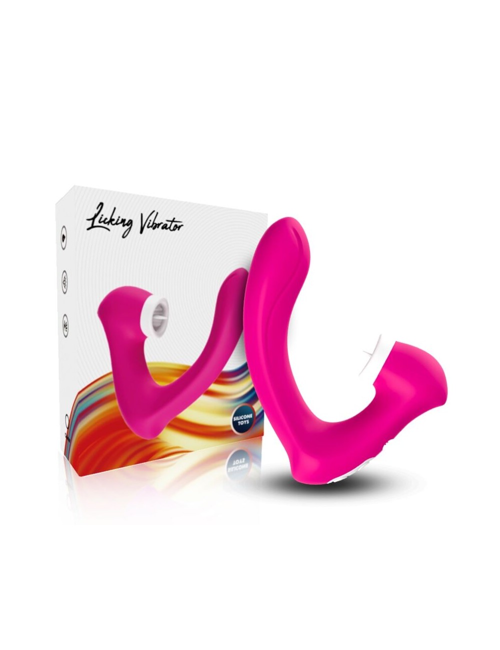 ARMONY - SECRETKISS LECCARE IL CLITORITE VIBRANTE E IL VIBRATORE CURVO FUCSIA