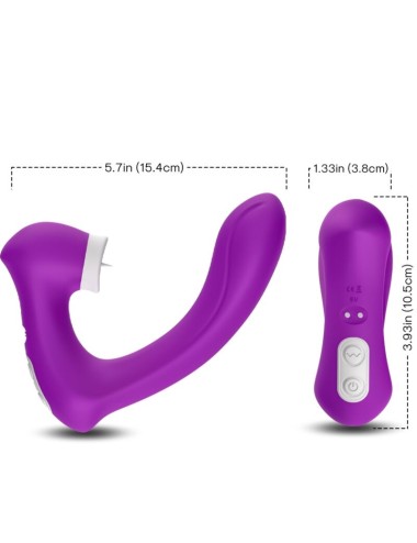 ARMONY - SECRETKISS LECCATO CLIT VIBRANTE E VIBRATORE CURVO VIOLA