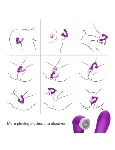 ARMONY - SECRETKISS LECCATO CLIT VIBRANTE E VIBRATORE CURVO VIOLA