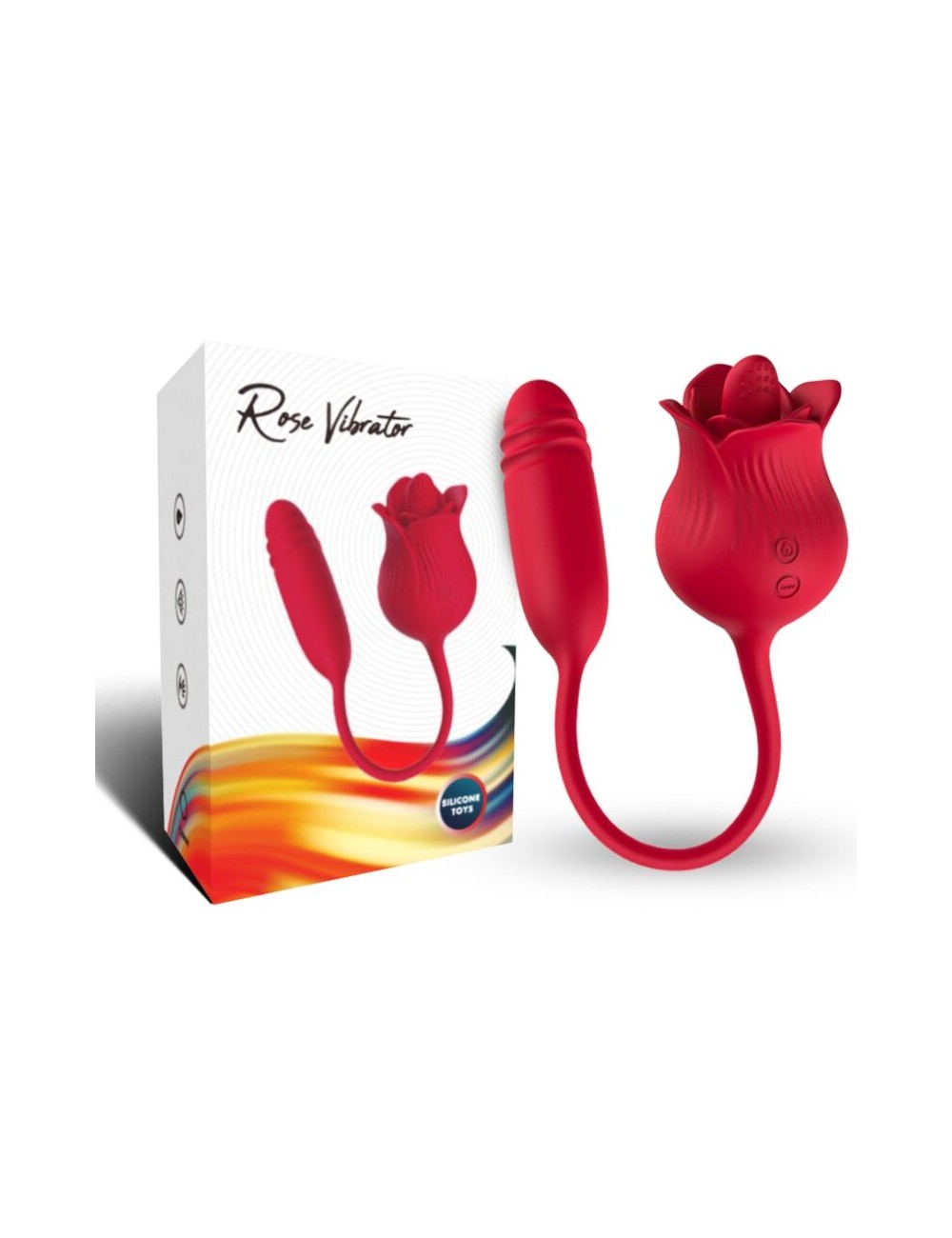 ARMONY - CLITORITE VIBRANTE LECCATA DI ROSA E VIBRATORE ROSSO