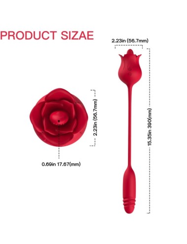 ARMONY - CLITORITE VIBRANTE LECCATA DI ROSA E VIBRATORE ROSSO