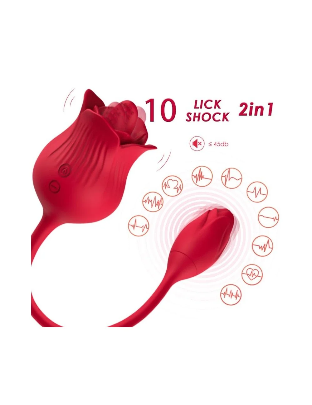 ARMONY - VIBRATORE ROSA CON COLA ROSSO ARMONY - VIBRATORE ROSA CON COLA ROSSO