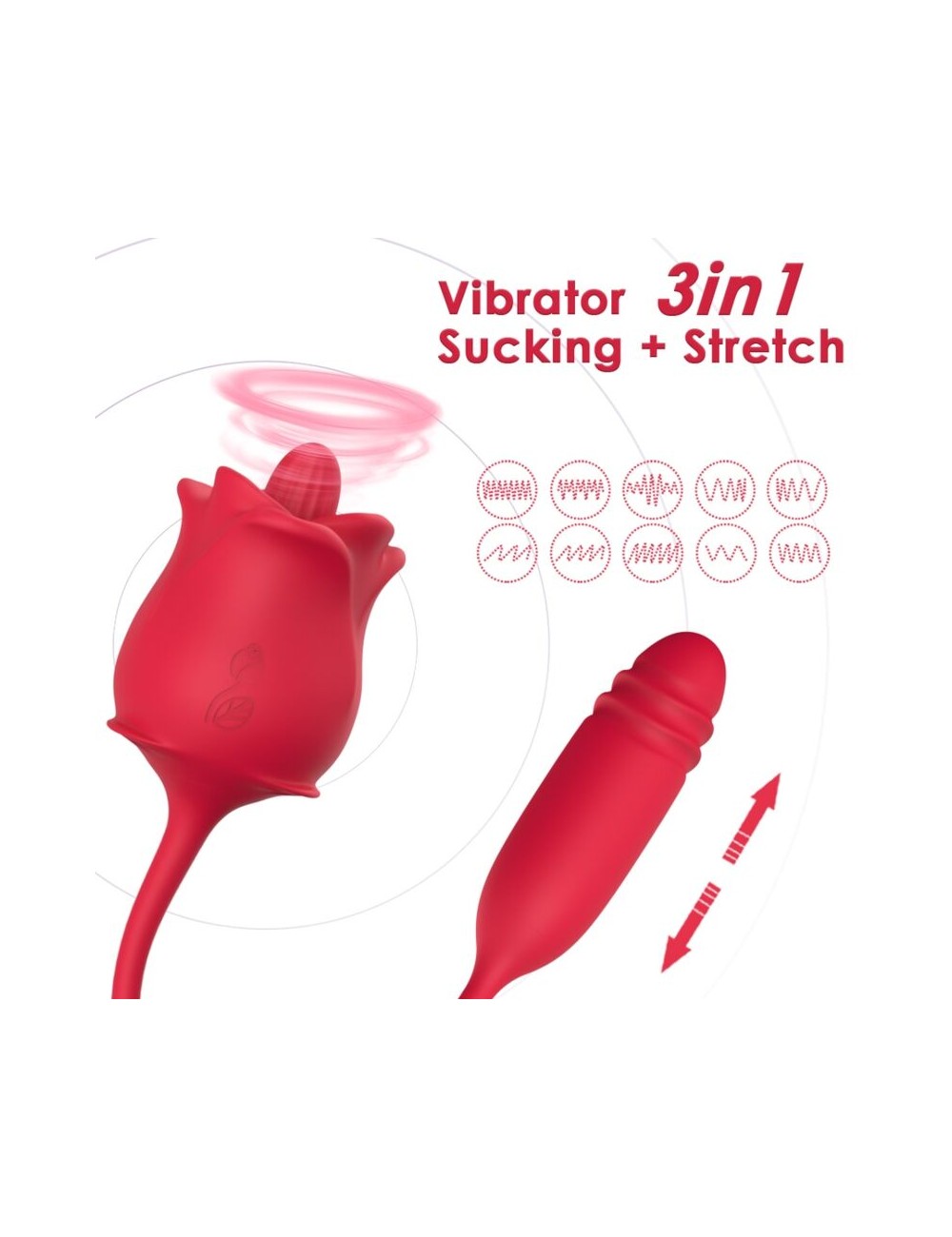ARMONY - STIMOLATORE E VIBRATORE ROSA COLA ROSSO
