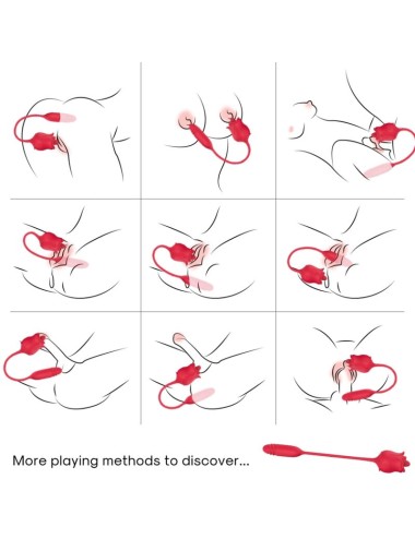 ARMONY - STIMOLATORE E VIBRATORE ROSA COLA ROSSO