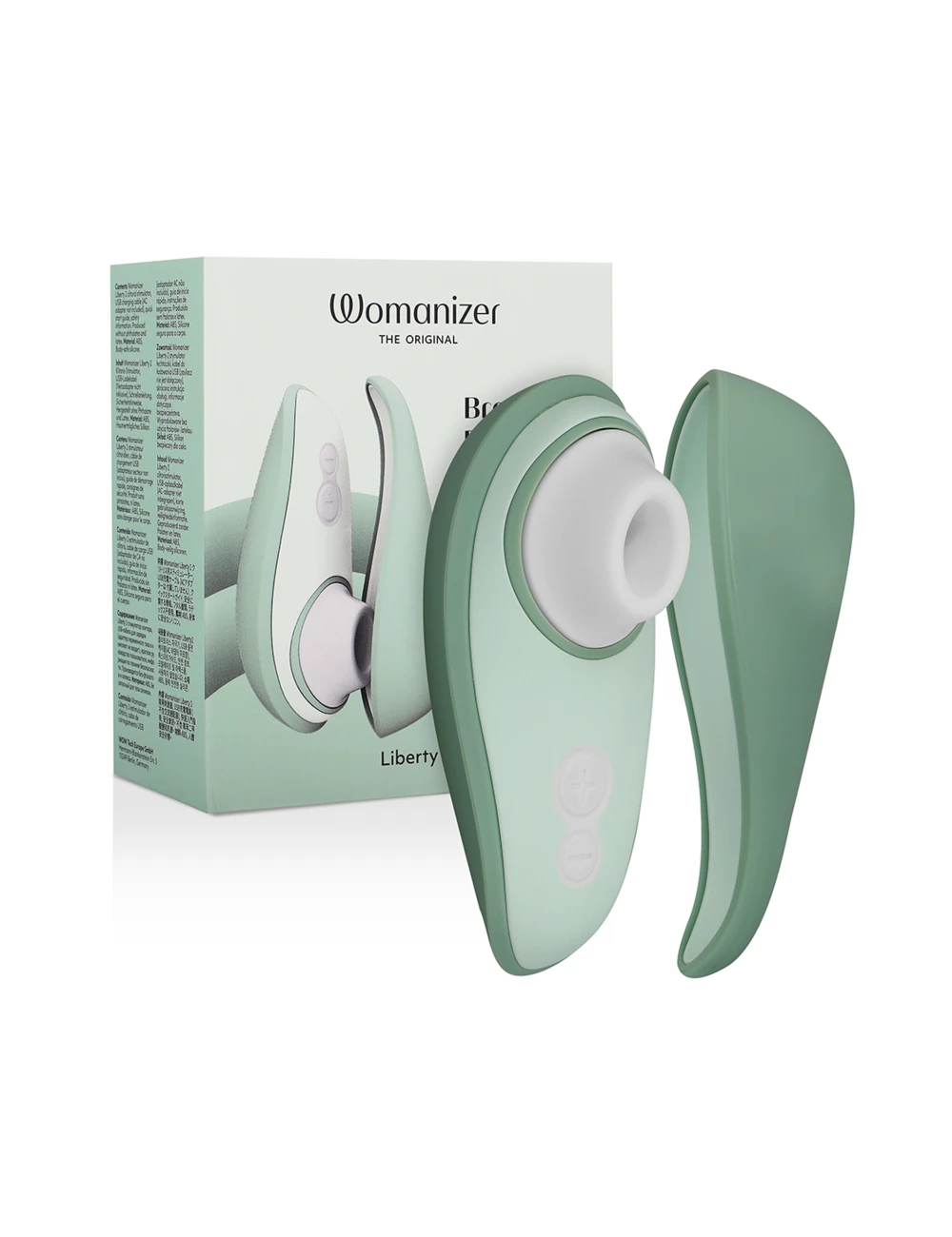 WOMANIZER - LIBERTY 2 STIMOLATORE CLITORIDE & VENTOSA VERDE CHIARO WOMANIZER - LIBERTY 2 STIMOLATORE CLITORIDE & VENTOSA VERDE CHIARO