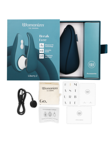 WOMANIZER - LIBERTY 2 STIMOLATORE CLITORIDE & VENTOSA BLU