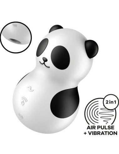 SATISFYER - POCKET PANDA STIMOLATORE E VIBRATORE IN BIANCO E NERO