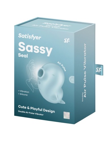 SATISFYER - SASSY SEAL STIMOLATORE E VIBRATORE BLU