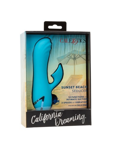 CALEXOTICS - SUNSET BEACH SEDUCER VIBRATORE E STIMOLATORE 10 FUNZIONI BLU