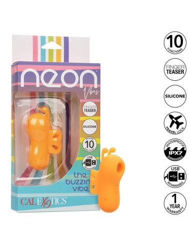 CALEXOTICS - NEON VIBES BUZZING VIBE LO STIMOLATORE PER DITA 10 VIBRAZIONI ARANCIONE