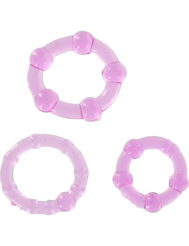 SEVEN CREATIONS - SET DI TRE ANELLI PER PENE LILLA