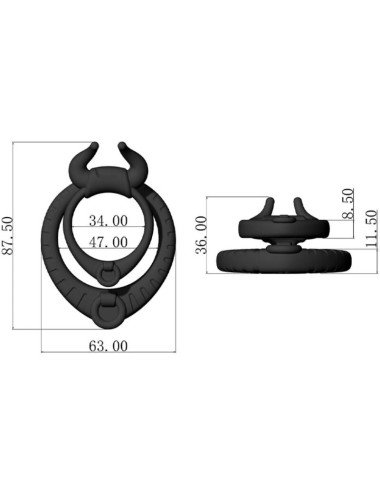 ARMONY - BULL'S PASION ANELLO NERO