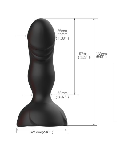 ARMONY - EXTREME A BLOOM VIBRATORE ROSE E TELECOMANDO PLUG ANALE NERO
