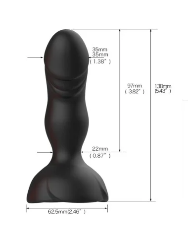ARMONY - EXTREME A BLOOM VIBRATORE ROSE E TELECOMANDO PLUG ANALE NERO