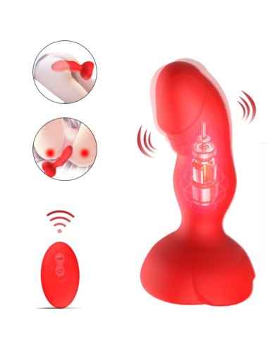 ARMONY - EXTREME A BLOOM VIBRATORE ROSE E TELECOMANDO PLUG ANALE ROSSO