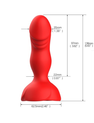 ARMONY - EXTREME A BLOOM VIBRATORE ROSE E TELECOMANDO PLUG ANALE ROSSO