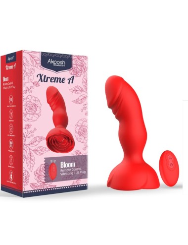 ARMONY - EXTREME A BLOOM VIBRATORE ROSE E TELECOMANDO PLUG ANALE ROSSO