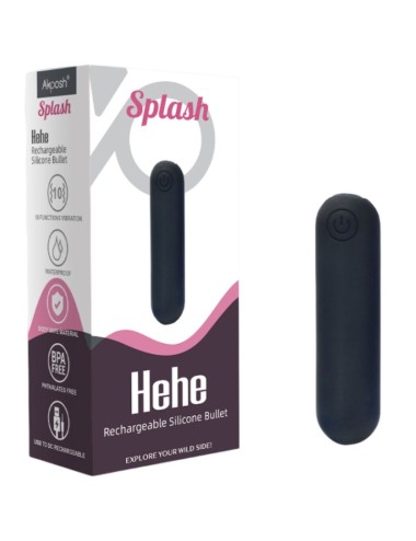 ARMONY -SPLASH HEHE VIBRATORE BULLET IN SILICONE 10 VIBRAZIONI 65 X 15 CM NERO