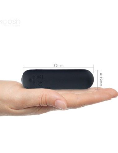 ARMONY - SPLASH HAHA VIBRATORE BULLET IN SILICONE 10 VIBRAZIONI 75 X 19 CM NERO