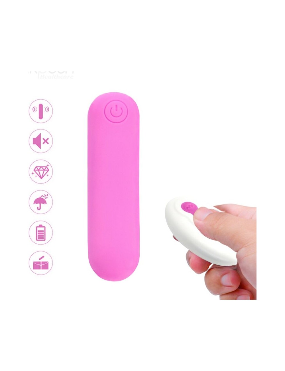 ARMONY - SPLASH JOLINE VIBRATORE BULLET IN SILICONE TELECOMANDO 10 VIBRAZIONI 65 X 15 CM ROSA