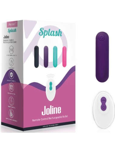 ARMONY - SPLASH JOLINE VIBRATORE BULLET IN SILICONE TELECOMANDO 10 VIBRAZIONI 65 X 15 CM VIOLA