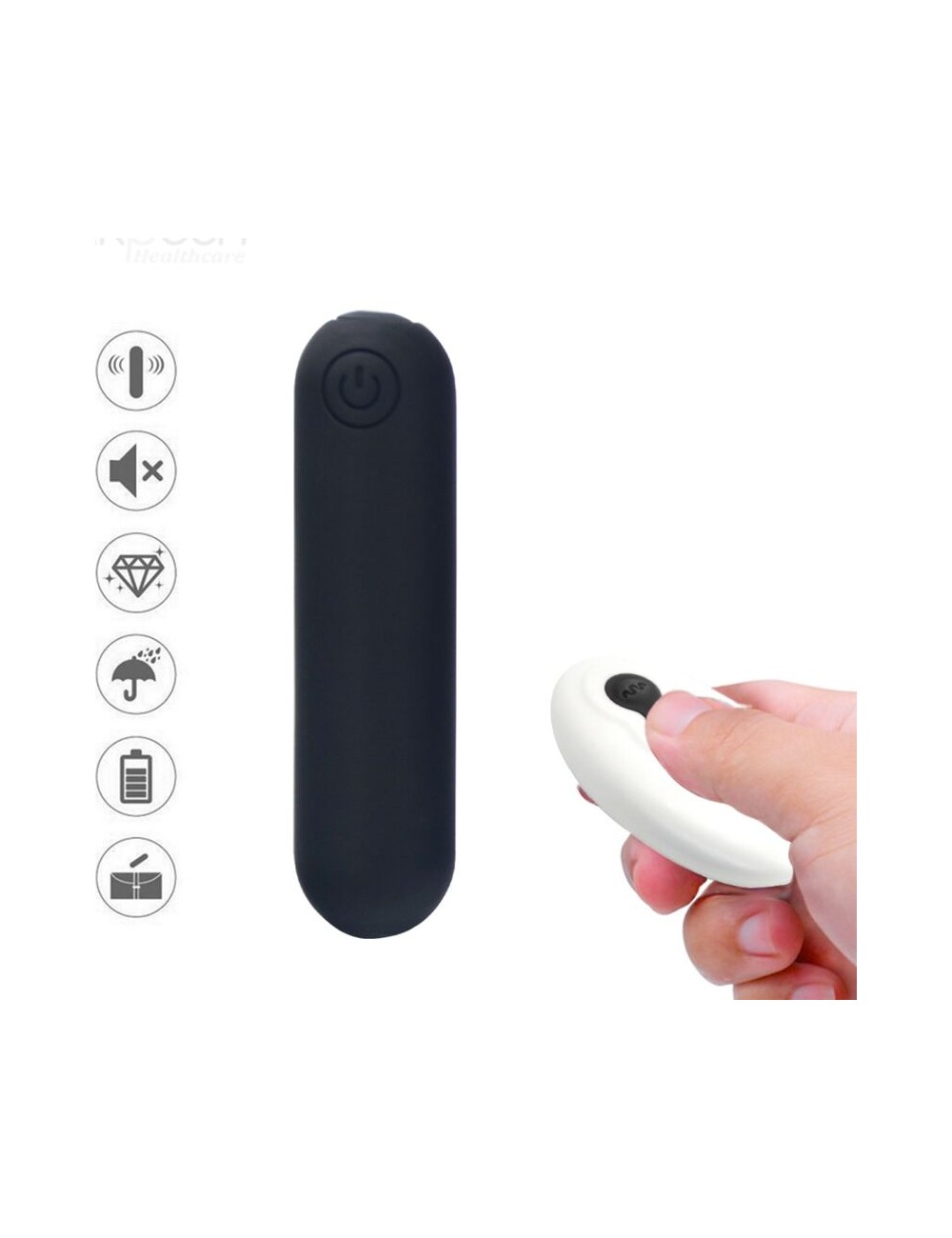 ARMONY - SPLASH JOLINE VIBRATORE BULLET IN SILICONE TELECOMANDO 10 VIBRAZIONI 65 X 15 CM NERO