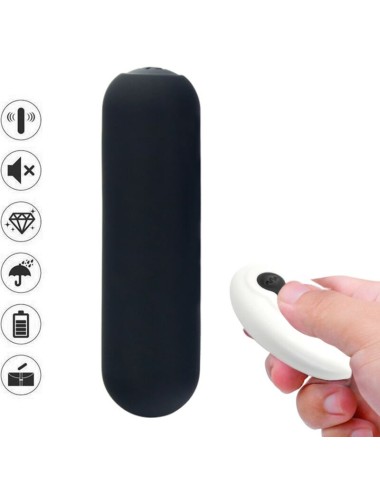 ARMONY - SPLASH JOIE VIBRATORE BULLET IN SILICONE TELECOMANDO 10 VIBRAZIONI 75 X 19 CM NERO