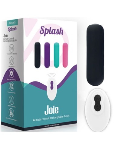 ARMONY - SPLASH JOIE VIBRATORE BULLET IN SILICONE TELECOMANDO 10 VIBRAZIONI 75 X 19 CM NERO