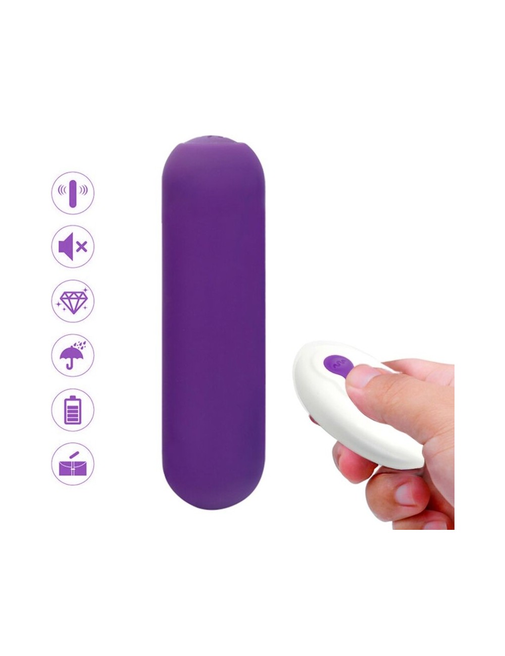 ARMONY - SPLASH JOIE VIBRATORE BULLET TELECOMANDO IN SILICONE 10 VIBRAZIONI 75 X 19 CM VIOLA