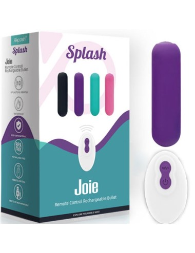 ARMONY - SPLASH JOIE VIBRATORE BULLET TELECOMANDO IN SILICONE 10 VIBRAZIONI 75 X 19 CM VIOLA