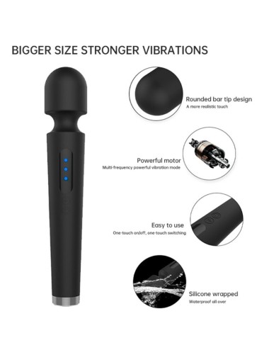 ARMONY - X POWER MASSAGGIATORE E VIBRATORE GRANDE 7 VIBRAZIONI NERO