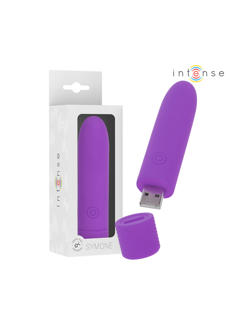 INTENSE - SYMONE BULLET VIBRANTE RICARICABILE USB 8 VIBRAZIONI VIOLA 10 X 2 INTENSE - SYMONE BULLET VIBRANTE RICARICABILE USB 8 VIBRAZIONI VIOLA 10 X 2