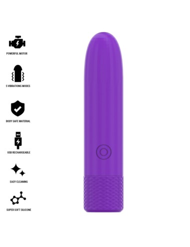INTENSE - SYMONE BULLET VIBRANTE RICARICABILE USB 8 VIBRAZIONI VIOLA 10 X 2