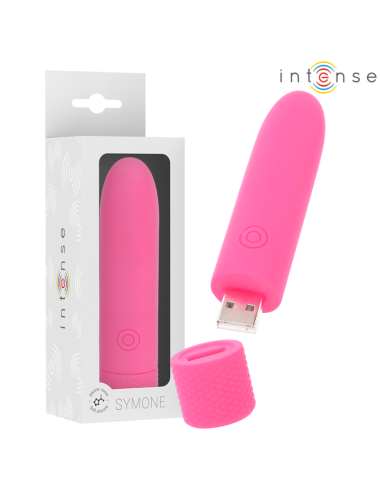 INTENSE - SYMONE USB RICARICABILE VIBRANTE BULLET 8 VIBRAZIONI ROSA 10 X 2