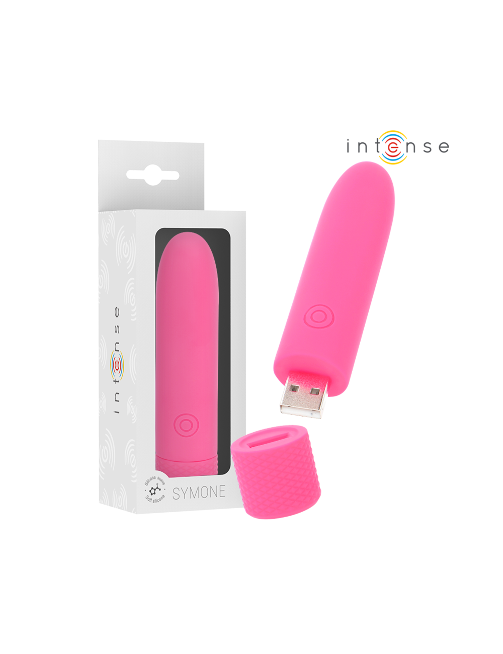 INTENSE - SYMONE USB RICARICABILE VIBRANTE BULLET 8 VIBRAZIONI ROSA 10 X 2 INTENSE - SYMONE USB RICARICABILE VIBRANTE BULLET 8 VIBRAZIONI ROSA 10 X 2
