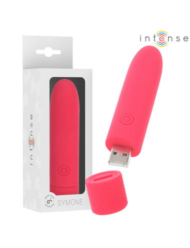 INTENSE - SYMONE PROIETTILE VIBRANTE RICARICABILE USB 8 VIBRAZIONI ROSSO 10 X 2