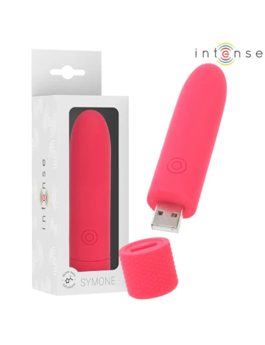 INTENSE - SYMONE PROIETTILE VIBRANTE RICARICABILE USB 8 VIBRAZIONI ROSSO 10 X 2