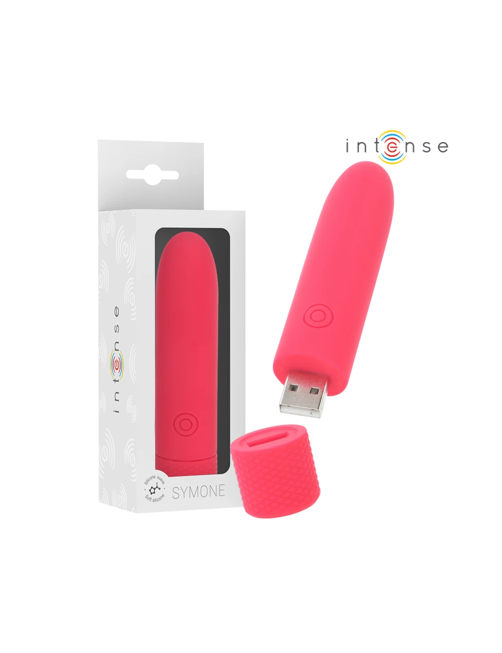 INTENSE - SYMONE PROIETTILE VIBRANTE RICARICABILE USB 8 VIBRAZIONI ROSSO 10 X 2 INTENSE - SYMONE PROIETTILE VIBRANTE RICARICABILE USB 8 VIBRAZIONI ROSSO 10 X 2