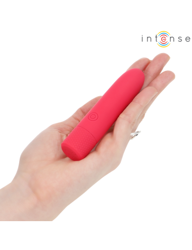 INTENSE - SYMONE PROIETTILE VIBRANTE RICARICABILE USB 8 VIBRAZIONI ROSSO 10 X 2,2 CM