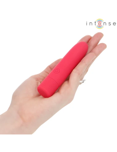 INTENSE - SYMONE PROIETTILE VIBRANTE RICARICABILE USB 8 VIBRAZIONI ROSSO 10 X 2,2 CM