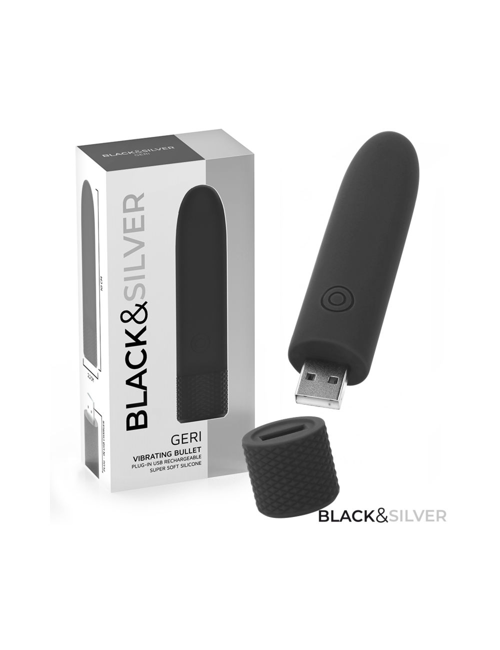 BLACK & SILVER - GERI USB RICARICABILE VIBRANTE BULLET 8 VIBRAZIONI NERO 10 X 2 BLACK & SILVER - GERI USB RICARICABILE VIBRANTE BULLET 8 VIBRAZIONI NERO 10 X 2